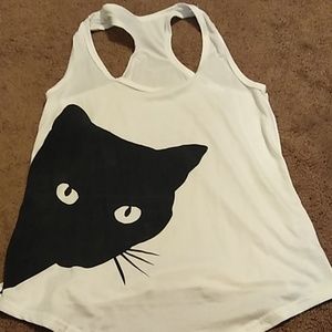 SZ Med black cat tank top